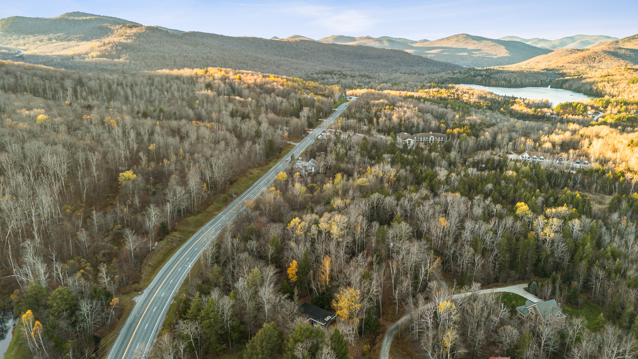 Lodge exterior, late season